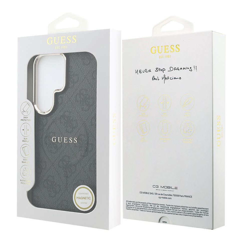 картинка Чехол Guess для Galaxy S26 Ultra PU 4G Classic metal logo &Camera Hard Black (MagSafe) от магазина КомпьютерЦентр