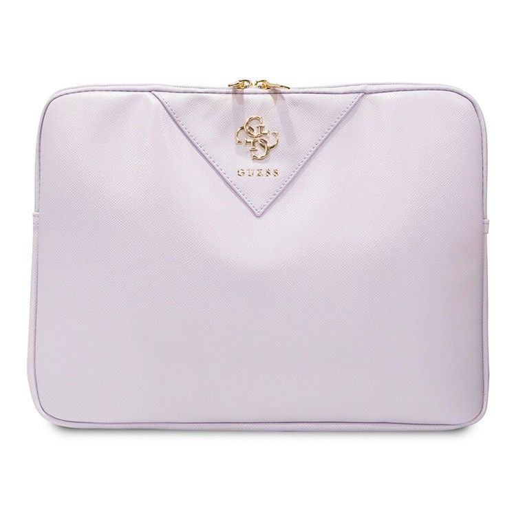 картинка Чехол Guess для ноутбуков 13''/ 14'' Sleeve PU Grained leather 4G metal logo with Zipper Purple от магазина КомпьютерЦентр