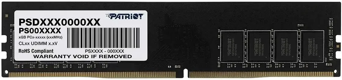 картинка DIMM DDR4 16Gb 3200MHz PC4-25600 Patriot, Signature CL22 1.2V (PSD416G32002) от магазина КомпьютерЦентр