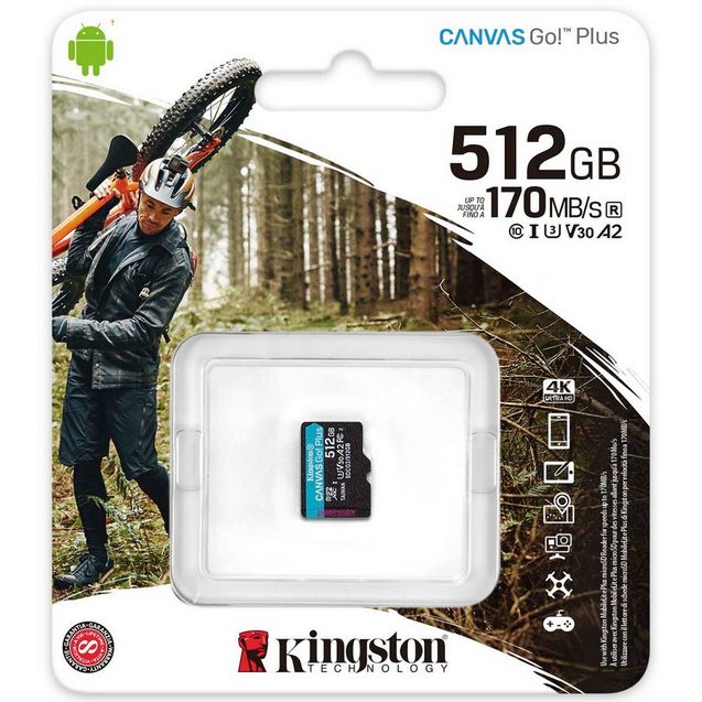 картинка Карта памяти 512Gb microSDXC Kingston, Canvas Go! Plus w/ o adapter (SDCG3/ 512GBSP) от магазина КомпьютерЦентр