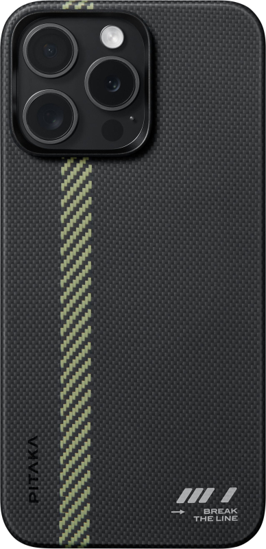 картинка Чехол PITAKA MagEZ Case 5 для iPhone 15 Pro MAX 6.7'', принт разрыв линии (Break The Line) от магазина КомпьютерЦентр