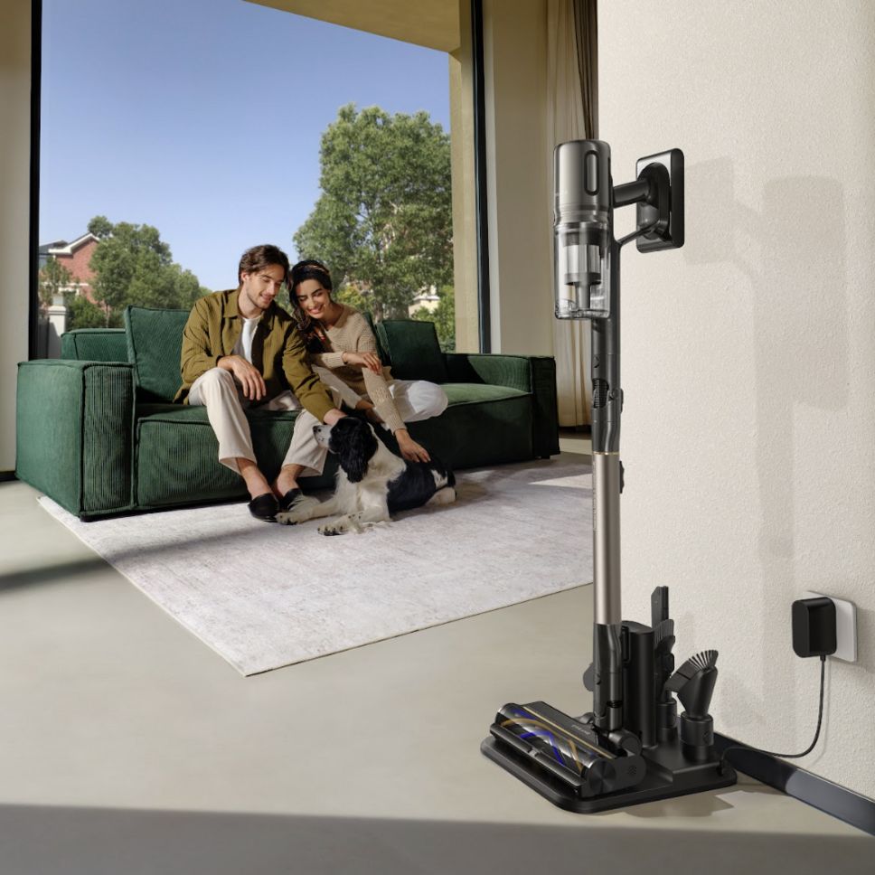 картинка Пылесос вертикальный Dreame Z40 TangleCut Flex+ (VRV62F) черный/ медный, питание от аккумулятора от магазина КомпьютерЦентр