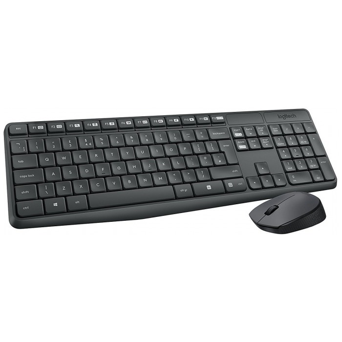 картинка Клавиатура+мышь Logitech Cordless MK235 USB Black (920-007948) от магазина КомпьютерЦентр