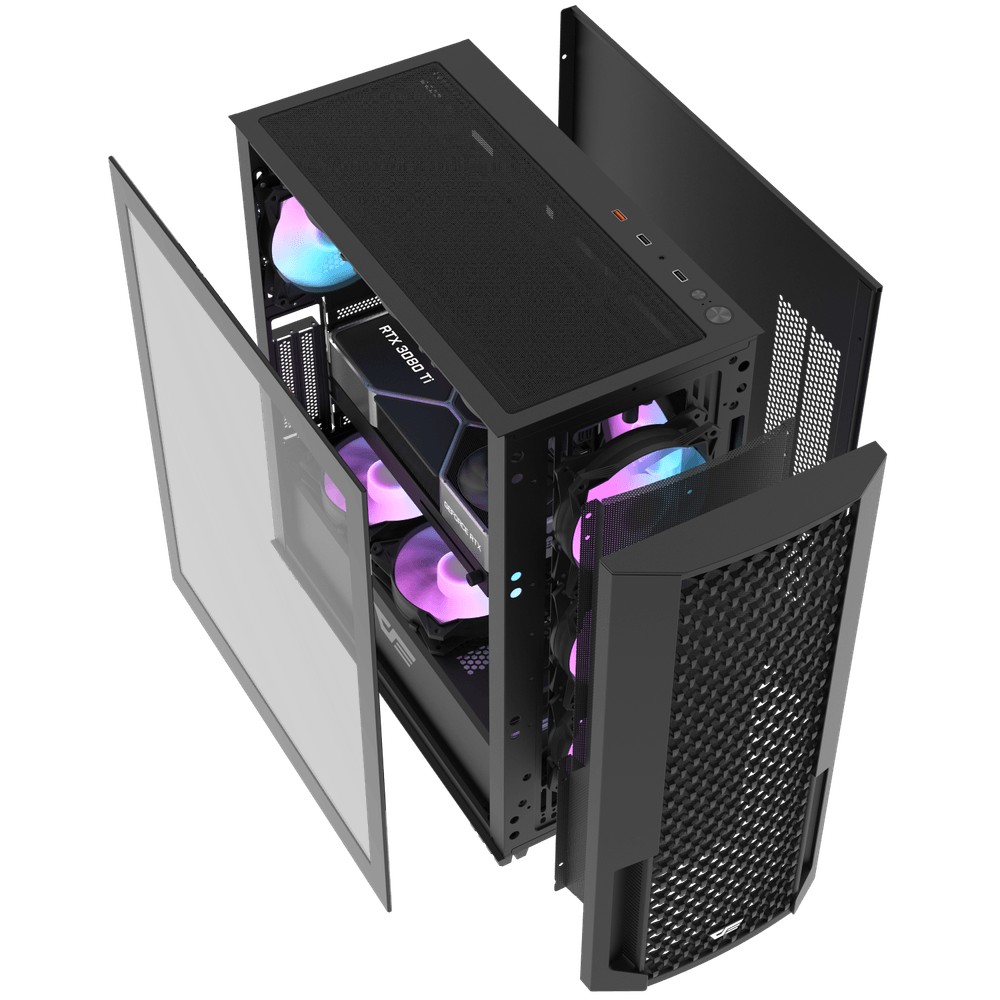 картинка Корпус DarkFlash DF2100 Black, Mid-tower, Black от магазина КомпьютерЦентр