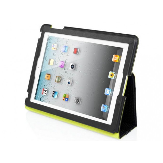картинка Чехол Capdase Protective Case Folio Dot Black/ Green for iPad 2 (SLAPIPAD2-P016) от магазина КомпьютерЦентр