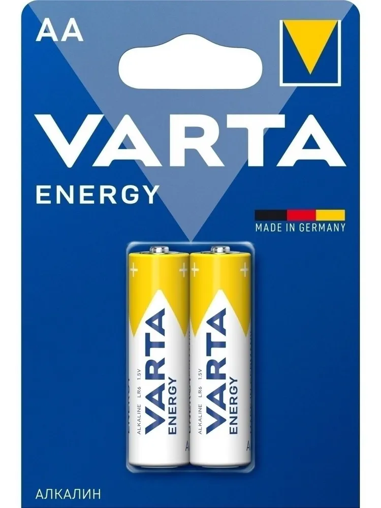 картинка Батарейки Varta Energy LR6 Alkaline AA (2шт) блистер 4106229412 от магазина КомпьютерЦентр