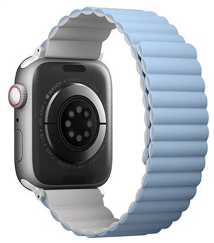 картинка Ремень силиконовый Uniq REVIX для Apple Watch 41/ 40/ 38 ARCTIC/ SOFT BLUE (41MM-REVPARTSBLU) от магазина КомпьютерЦентр