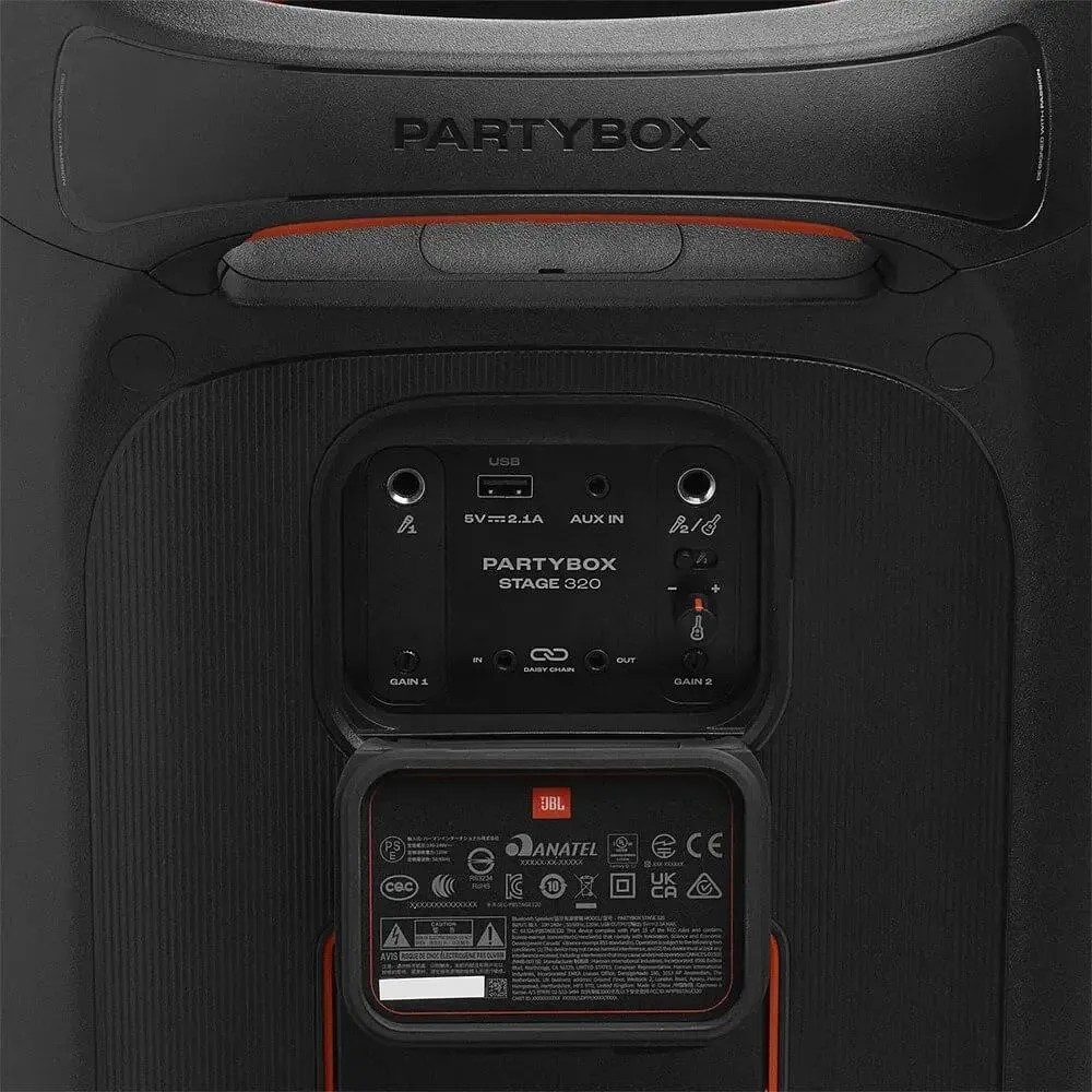 картинка Портативная аудиосистема JBL PartyBox Stage 320, 240 Вт, черный (JBLPBSTAGE320) от магазина КомпьютерЦентр