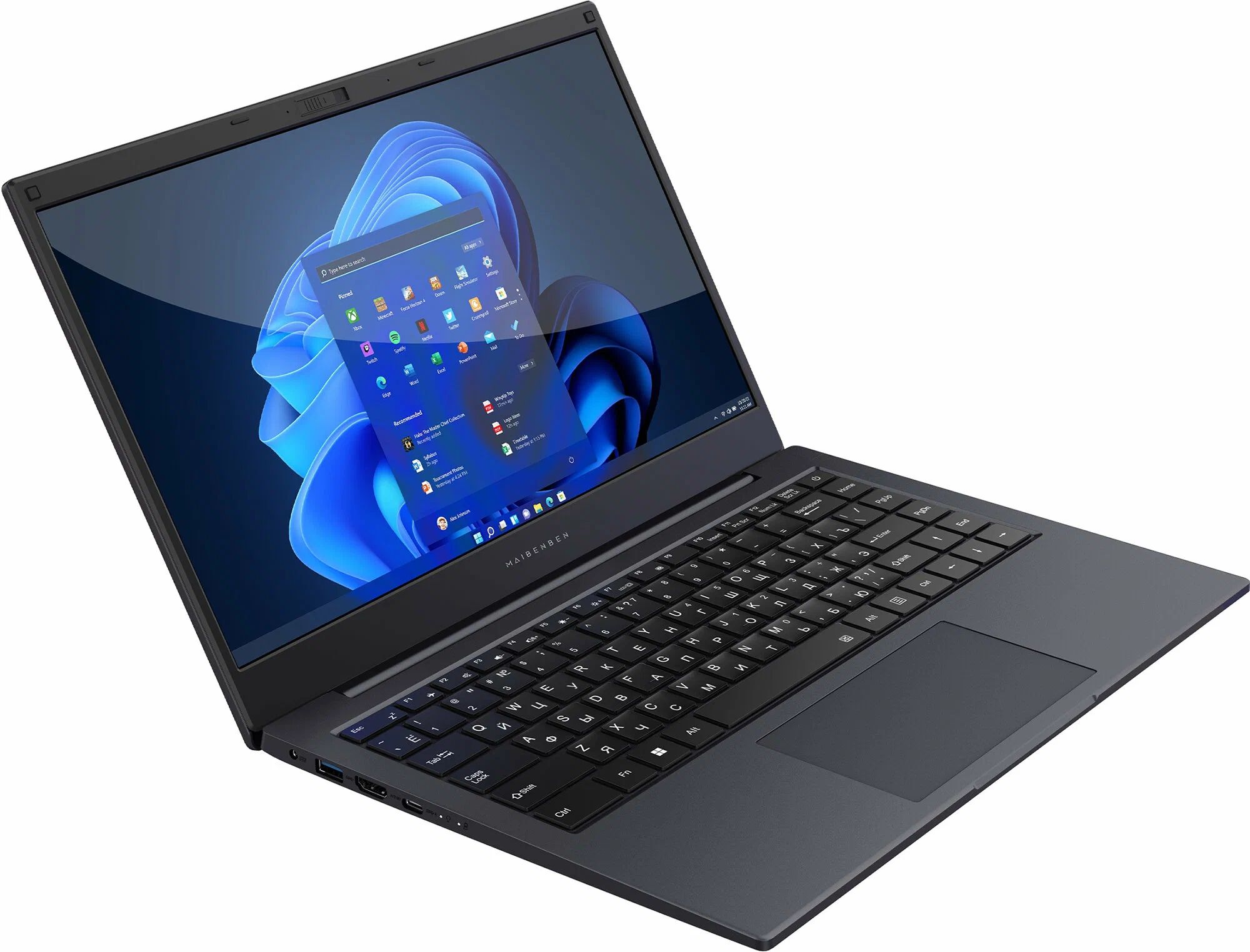 картинка Ноутбук Maibenben Smart S14A-iN10UM 14''(1920x1080) IPS/  N100 /  8Gb/  512Gb/  Intel UHD/  BT / WiFi/  38 Втч/  Linux/  1.45 кг/  синий (S14A-iN10UMB1SLURE0) от магазина КомпьютерЦентр
