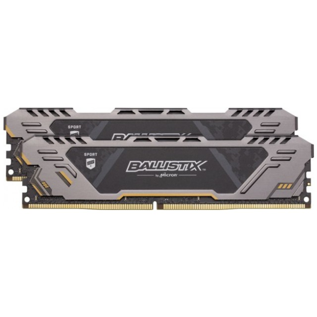 картинка Набор модулей памяти Crucial DIMM DDR4 16Gb (2 x 8Gb) 2666MHz PC4-21300 CL16 1.2V Ballistix Sport  (BLS2C8G4D26BFSTK) от магазина КомпьютерЦентр