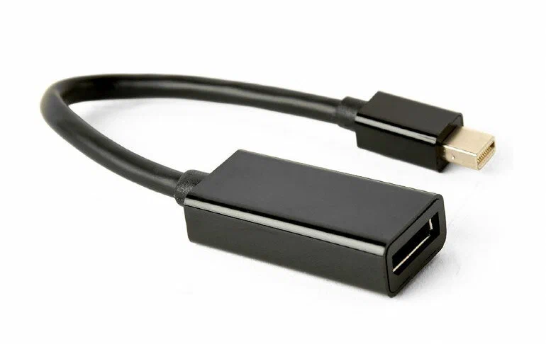 картинка Переходник miniDisplayPort -> DisplayPort, Cablexpert A-mDPM-DPF4K-01, 4K, 20M/ 20F, длина 15 см, черный, пакет от магазина КомпьютерЦентр