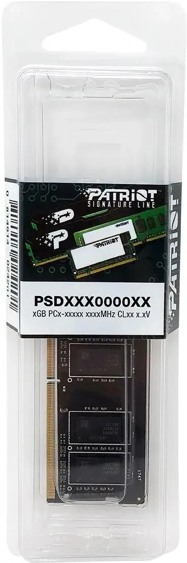 картинка SO-DIMM DDR4 16Gb 3200MHz PC4-25600 Patriot, Signature CL22 1.2V (PSD416G32002S) от магазина КомпьютерЦентр
