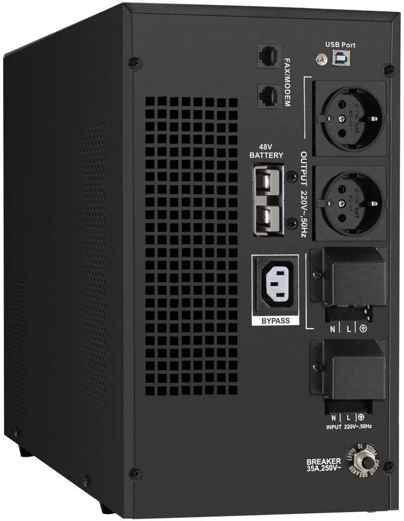 картинка Комплект (EX296882RUS) ИБП Exegate EX295991RUS + батарея 26Aч EX285663RUS 4шт (инвертор, синус, для котла) ExeGate SineTower SZ-5000.LCD.AVR.2SH.1C13.T.RJ.USB 5000VA/ 4000W, LCD дисплей, AVR, 2хSchuko+1хC13+клеммы от магазина КомпьютерЦентр