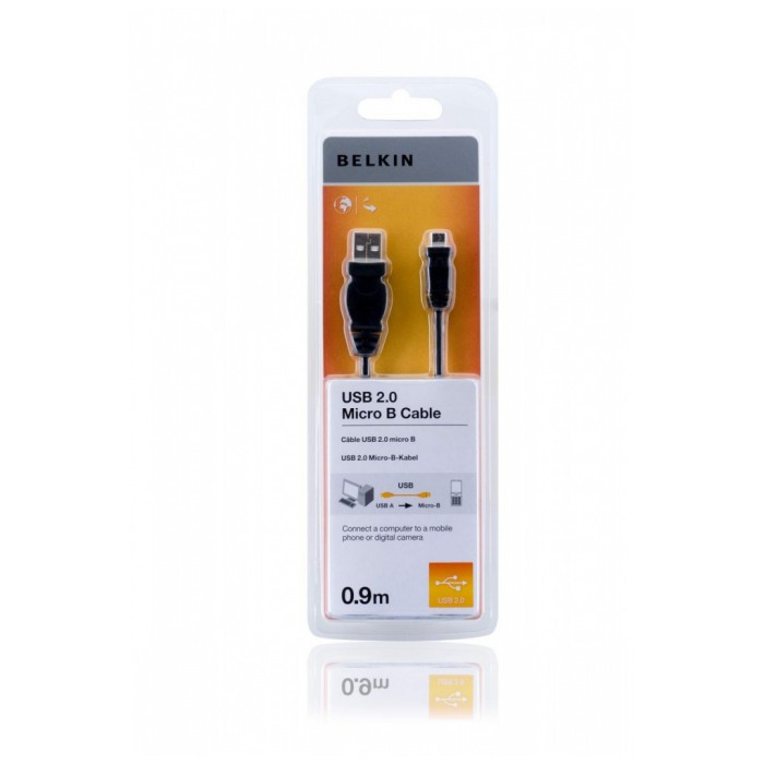 картинка Кабель Belkin USB 2.0 a->Micro b 0.9m Black (F3U151cp0.9M) от магазина КомпьютерЦентр