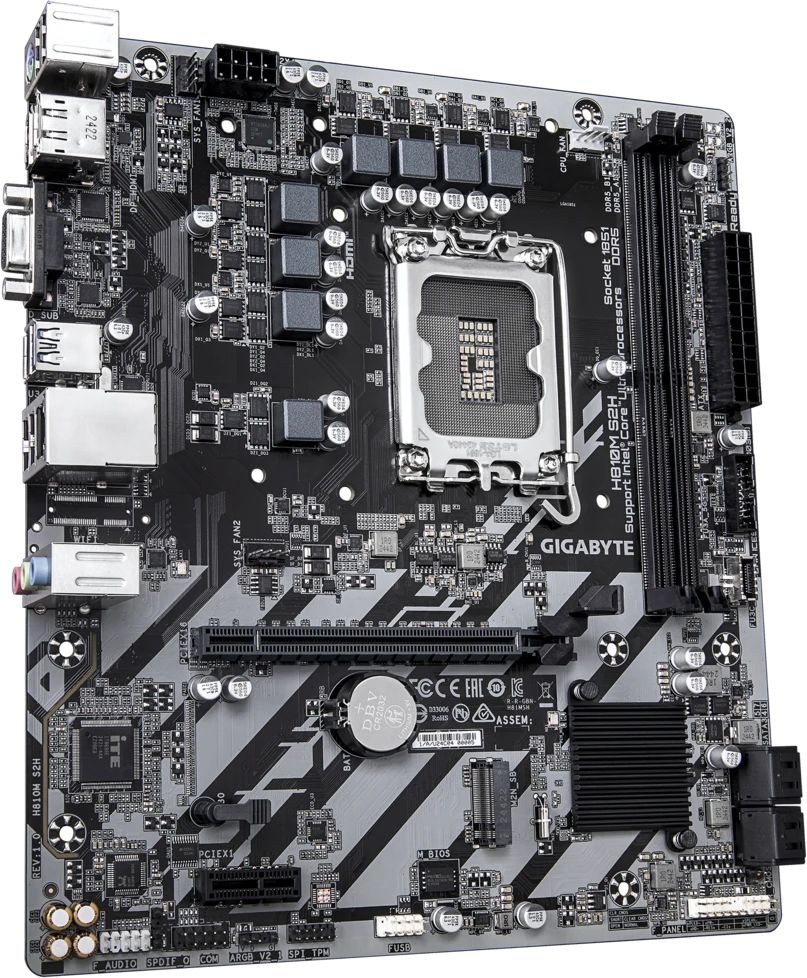 картинка Материнская плата Gigabyte H810M S2H, LGA1851, Intel H810, 2xDDR5, mATX от магазина КомпьютерЦентр