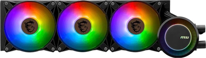 картинка Жидкостная система охлаждения MSI MAG CoreLiquid E360, 3x ARGB Fan, Color Box, LGA1700, AM5 (306-7ZW6E17-C24) от магазина КомпьютерЦентр