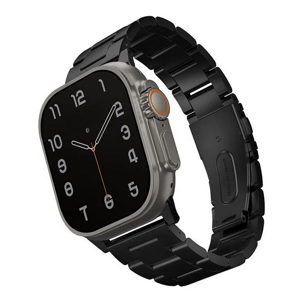 картинка Стальной ремень Uniq OSTA для Apple Watch 49/ 45/ 44/ 42 Black (49MM-OSTABLK) от магазина КомпьютерЦентр