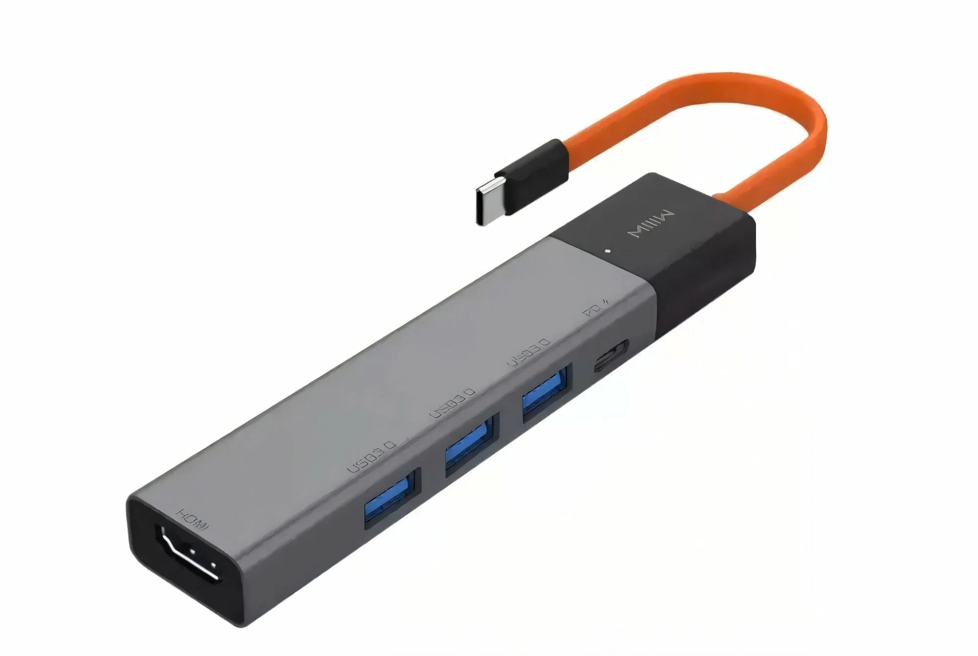 картинка HUB Adapter 5 in 1 MIIIW MWCMA05 Type-C 3х USB 3.0 HDMI 4K 1x Type-C PD от магазина КомпьютерЦентр