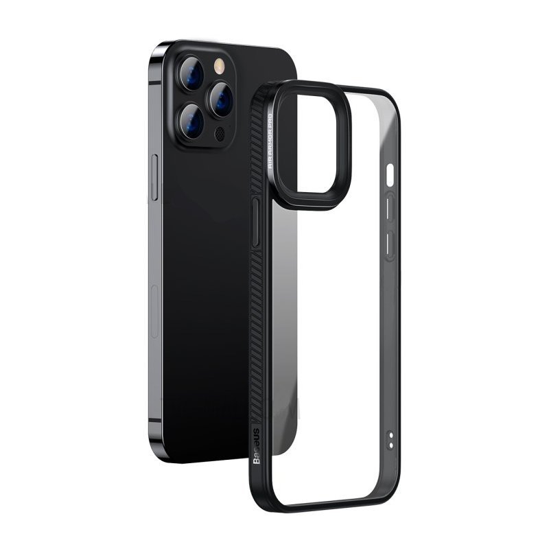 картинка Чехол накладка Baseus Crystal Case for iPhone 13 Pro Black от магазина КомпьютерЦентр