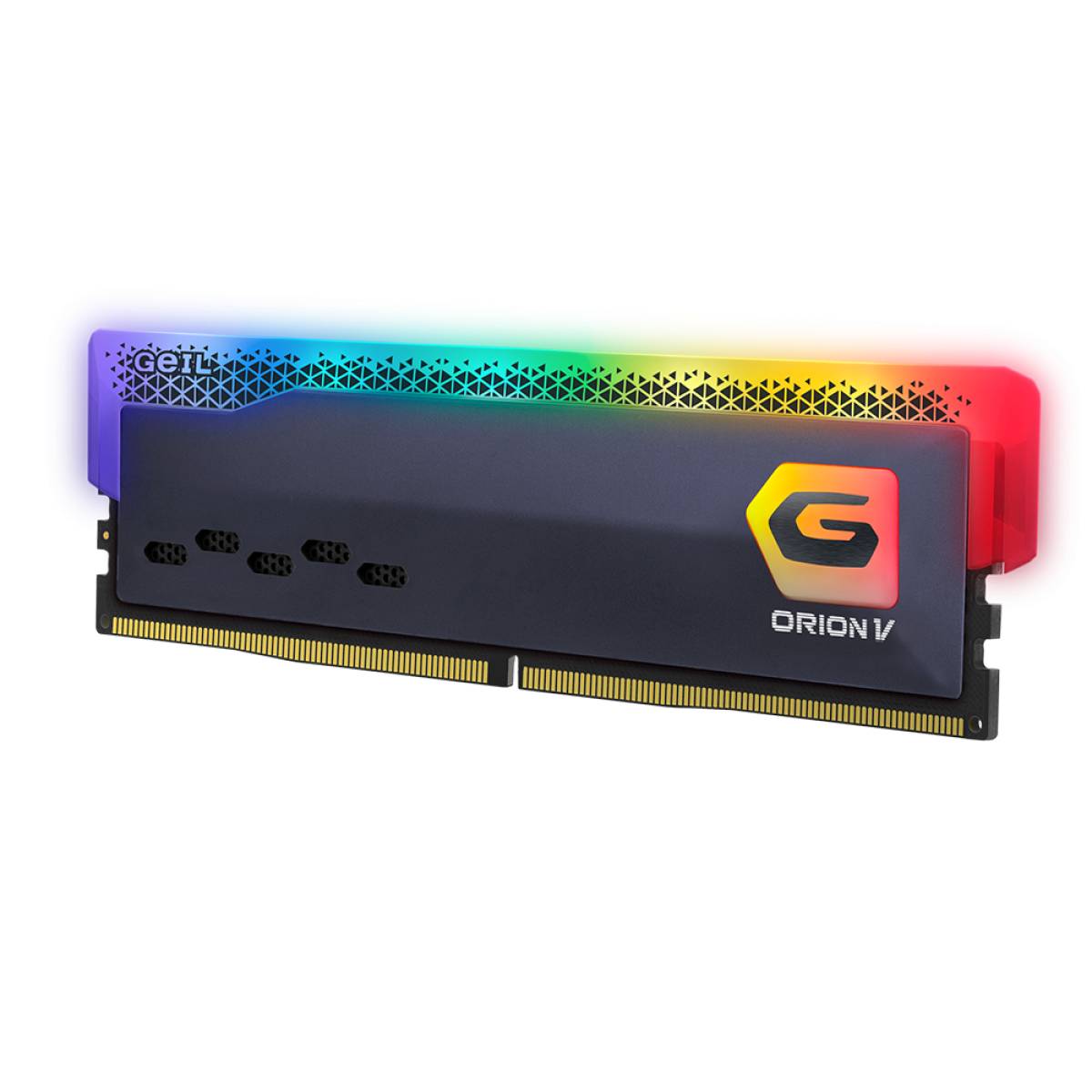 картинка DIMM DDR5 32Gb (2x16Gb) 5600MHz PC5-44800 GeIL Orion V RGB Titanium Gray (GVSG532GB5600C46DC) от магазина КомпьютерЦентр