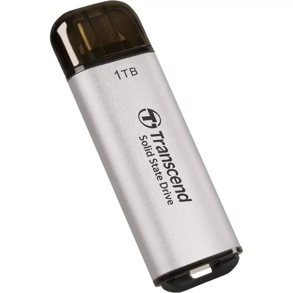 картинка SSD внешний 1Tb Transcend ESD300S USB Type-C Silver (TS1TESD300S) от магазина КомпьютерЦентр
