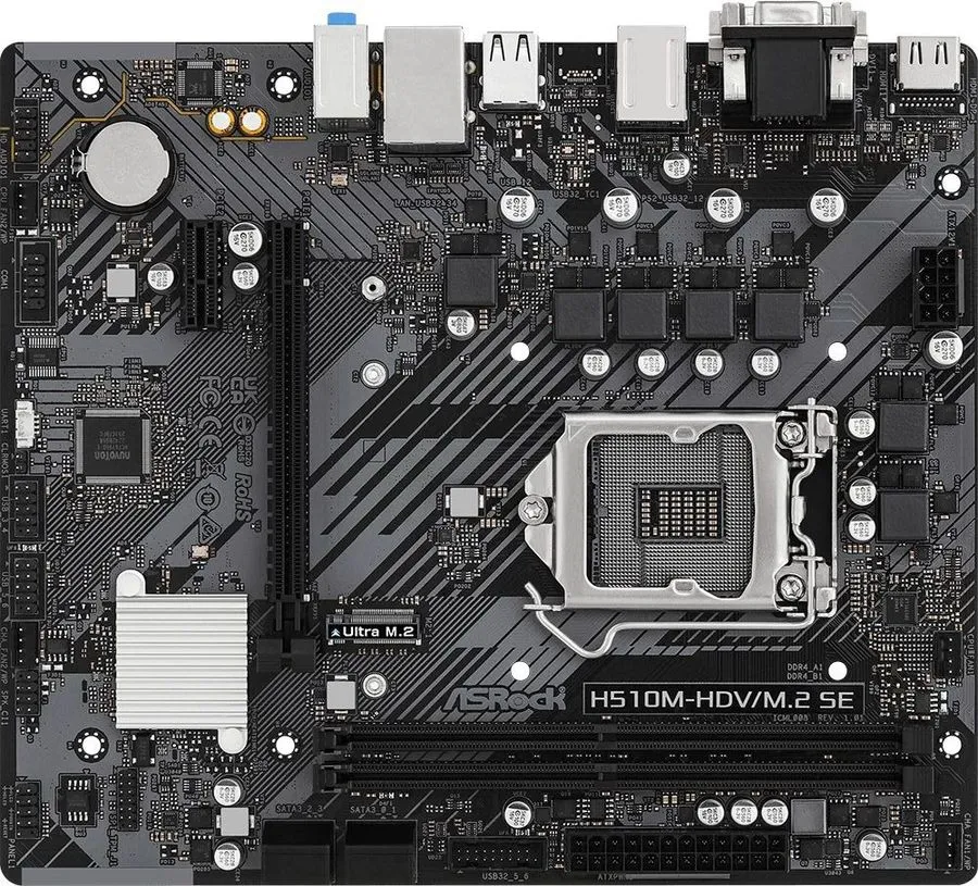 картинка Материнская плата Asrock H510M-HDV/ M.2 SE S1200 mATX от магазина КомпьютерЦентр
