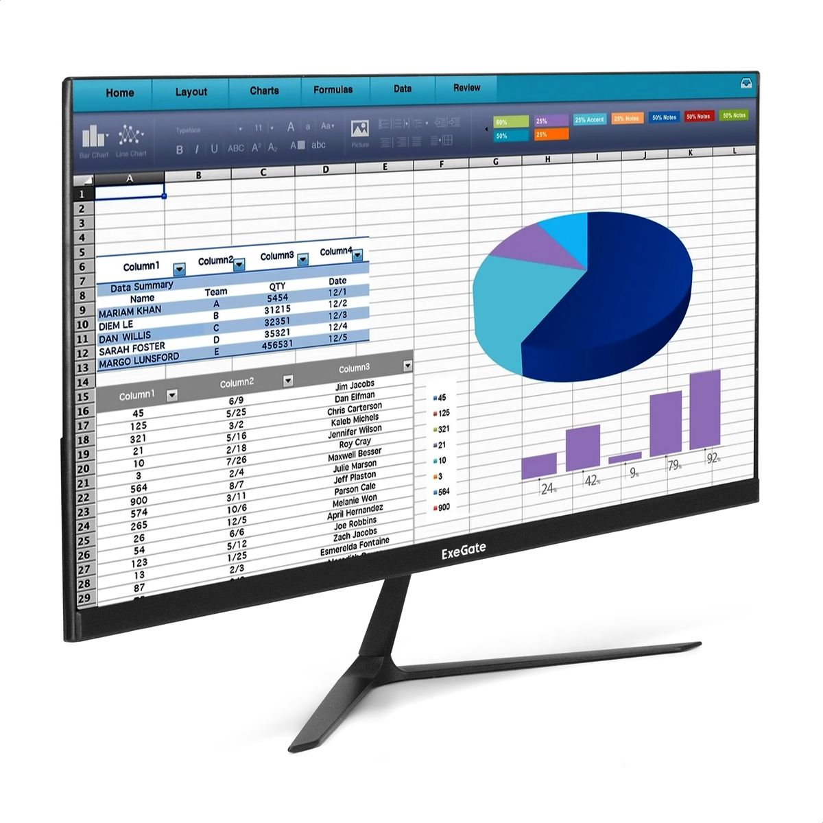 картинка Монитор 24.5'' ExeGate SmartView EH1500 (EX297309RUS) IPS, черный от магазина КомпьютерЦентр