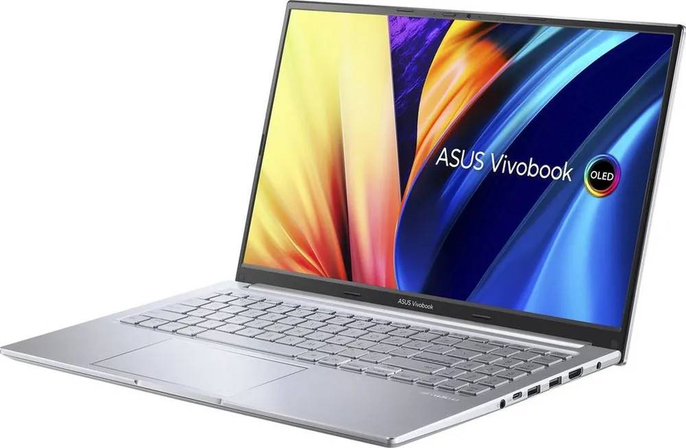 картинка Ноутбук ASUS VivoBook X1505ZA-MA458 15.6'' OLED 120Hz (2880x1620)/  Core i7-12700H/  16Gb/  512Gb SSD/  Intel Iris Xe/  Wi-Fi5/  BT5.1/  Cam/  50Wh/  1.7kg/  Silver от магазина КомпьютерЦентр