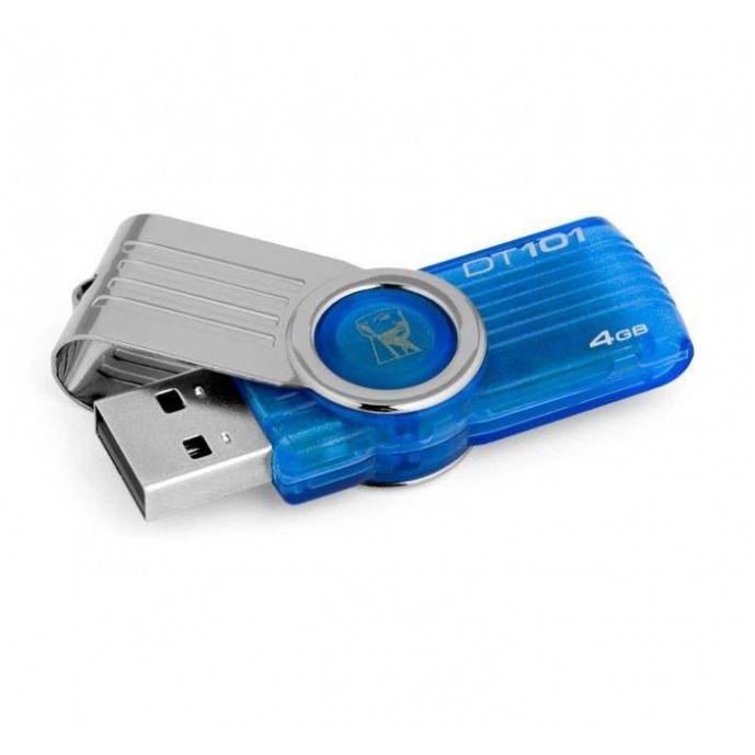 картинка Флешка USB Kingston 4Gb DataTraveler 101 G2 Cyan (DT101G2/4GB) от магазина КомпьютерЦентр