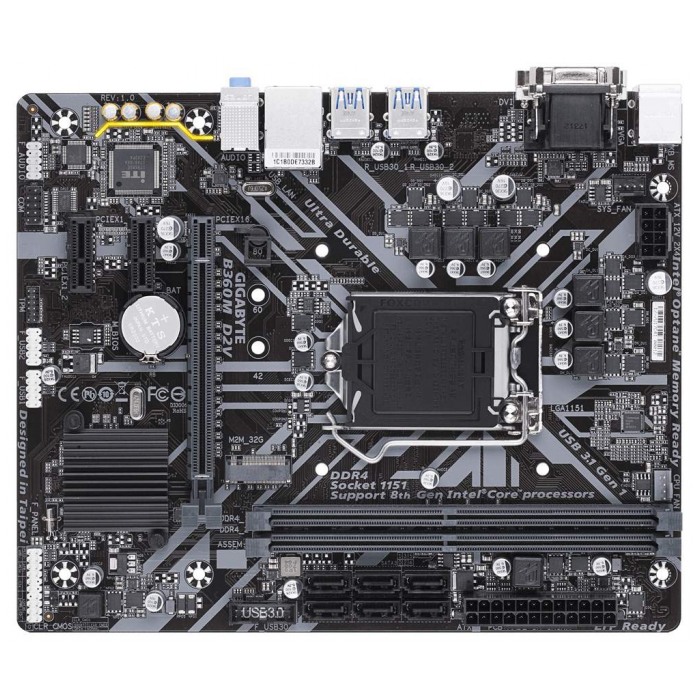 картинка Материнская плата Gigabyte B365M D2V S1151v2 (B365M D2V) от магазина КомпьютерЦентр