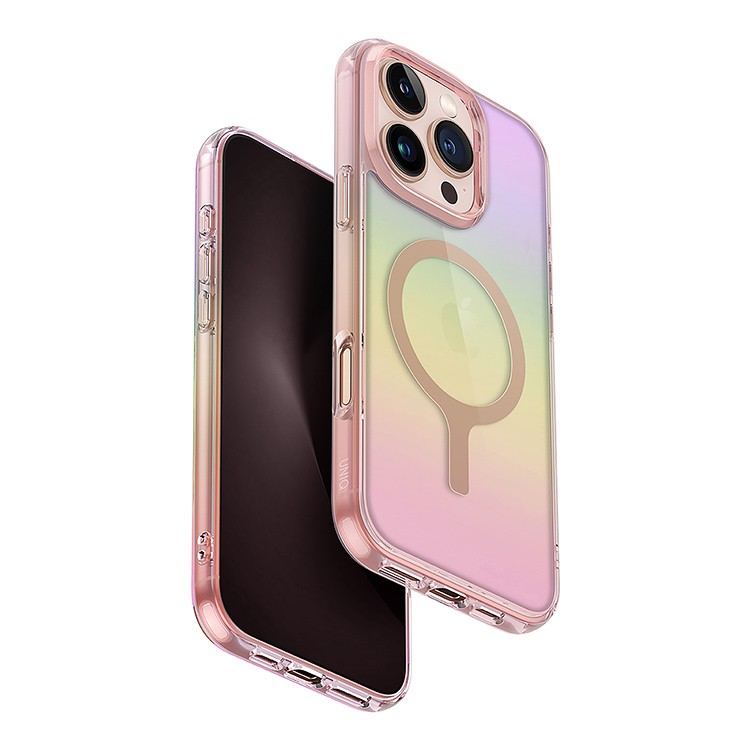 картинка Чехол голографический Uniq IRIDESCIA (MagSafe) для iPhone 16 Pro MAX 6.9'' PINK PRISM (IP6.9P(2024)-IRDMPPRS) от магазина КомпьютерЦентр