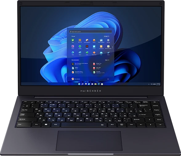 картинка Ноутбук Maibenben Smart S14A-iN10UM 14''(1920x1080 IPS/  N100 /  8Gb/  PCISSD 256Gb/  Intel UHD Graphics/  Cam/ BT / WiFi/  Linux темно синий от магазина КомпьютерЦентр