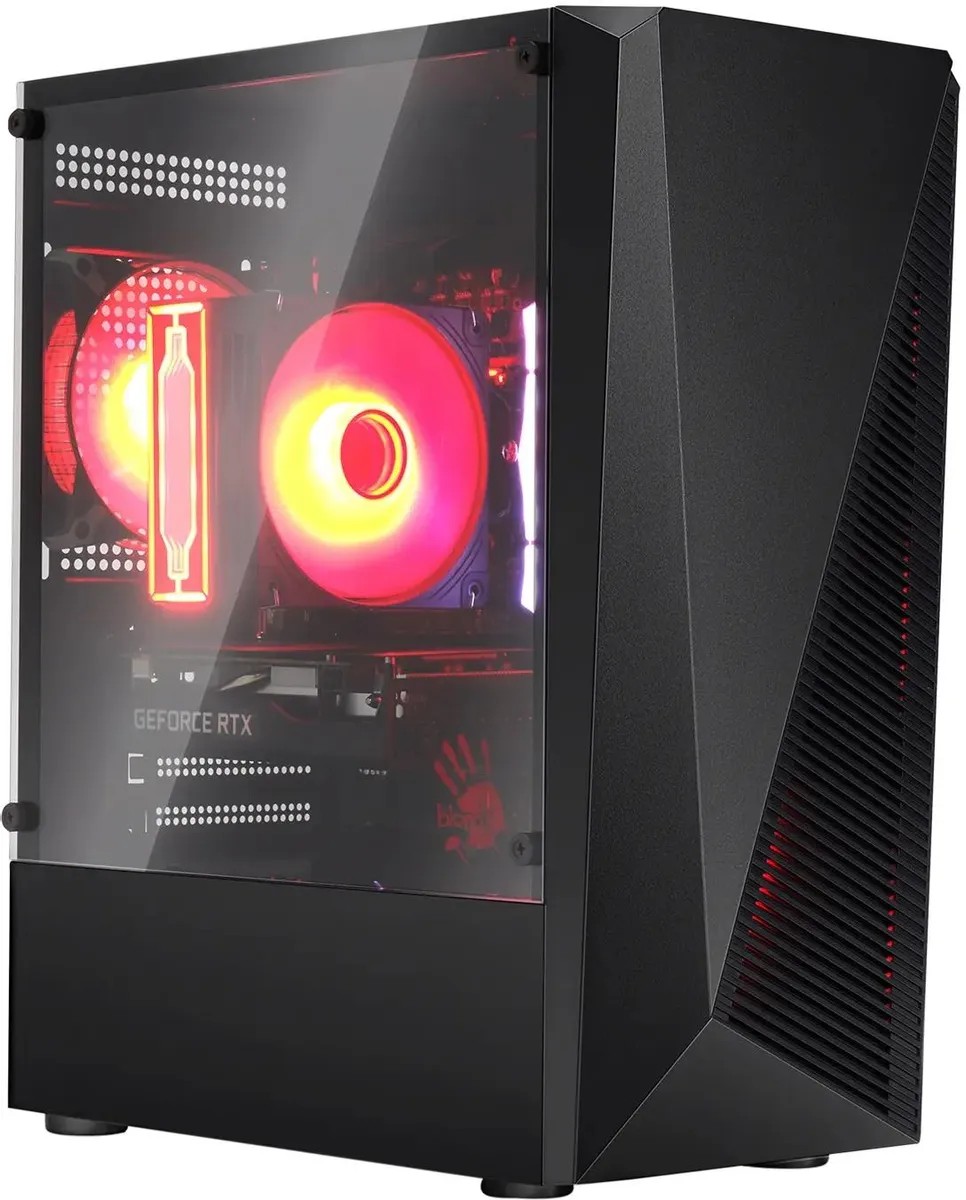 картинка Корпус Bloody BD-CC102F черный без БП mATX (BD-CC102F-BK) от магазина КомпьютерЦентр