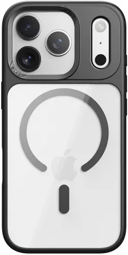 картинка Чехол ROCK Guard Transparent Magnetic Case (Anti-drop Lens Protection) iPhone 17 Pro Max Black от магазина КомпьютерЦентр