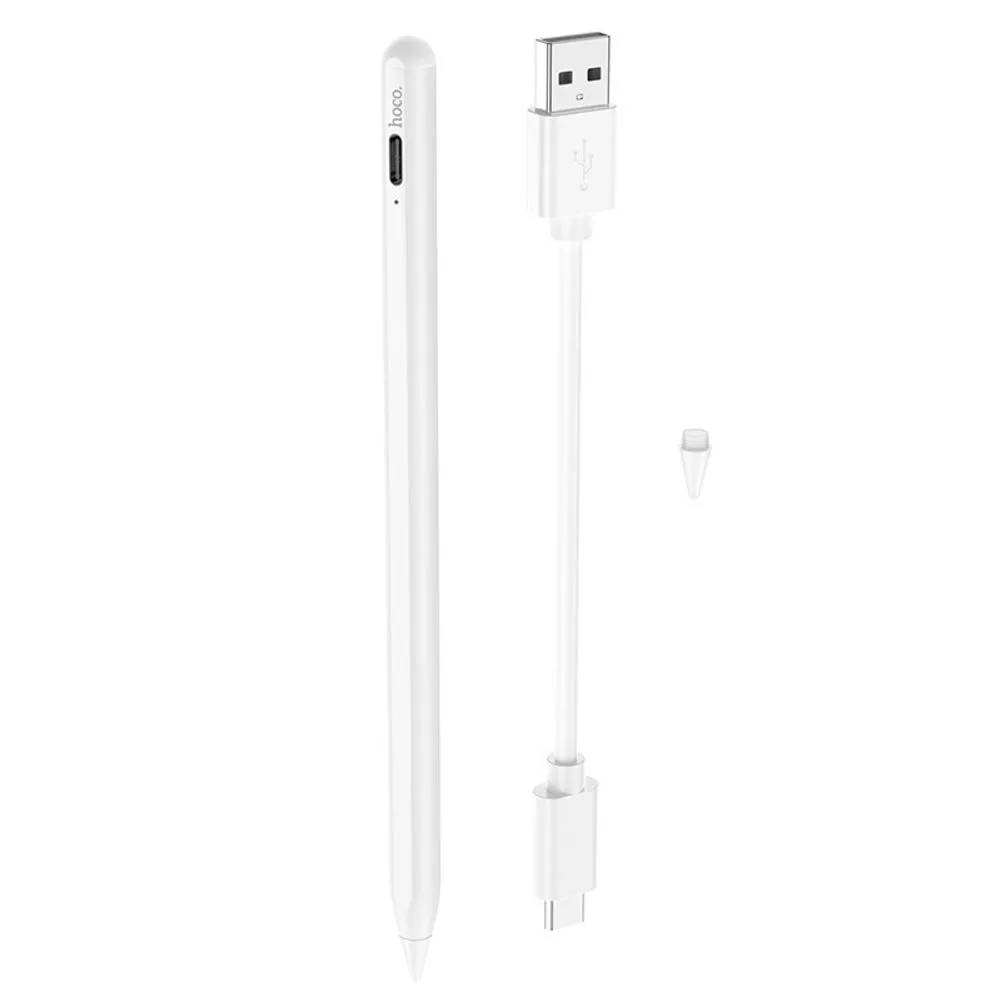 картинка Стилус Hoco GM109 Smooth series active universal capacitive pen white от магазина КомпьютерЦентр