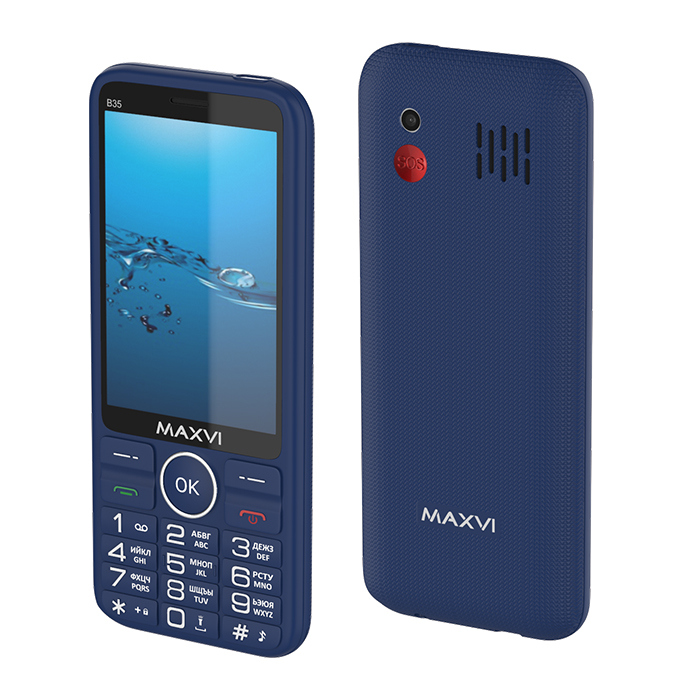 картинка Телефон мобильный Maxvi B35 Blue 3.5'' от магазина КомпьютерЦентр