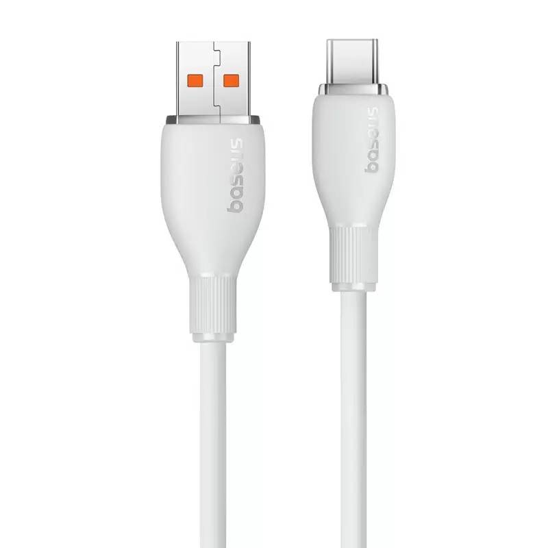 картинка Кабель Baseus Pudding Series Fast Charging Cable USB to Type-C 100W 1.2m Stellar White от магазина КомпьютерЦентр