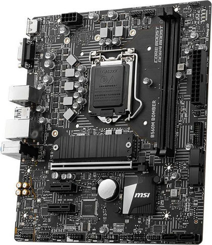 картинка Материнская плата MSI B560M BOMBER Soc-1200 Intel B560 2xDDR4 mATX AC`97 8ch(7.1) 2,5Gg+VGA+HDMI от магазина КомпьютерЦентр