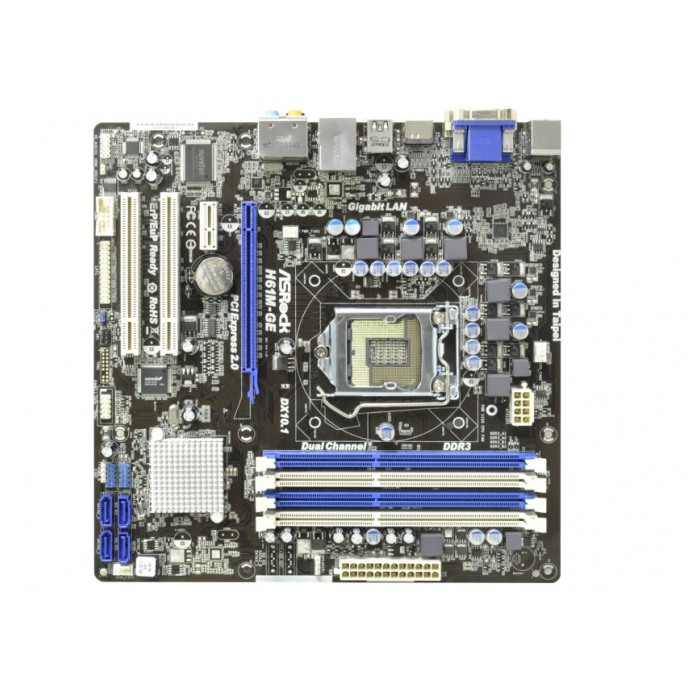 картинка Материнская плата ASRock H61M-GE (H61M-GE) от магазина КомпьютерЦентр