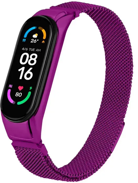 картинка Ремешок Xiaomi Mi Band 5 ''Mi Fit'' Milanese Purple от магазина КомпьютерЦентр