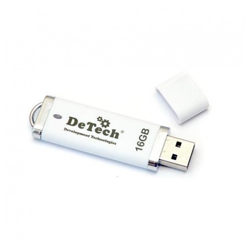 картинка Флешка USB DeTech 16Gb Thin White от магазина КомпьютерЦентр