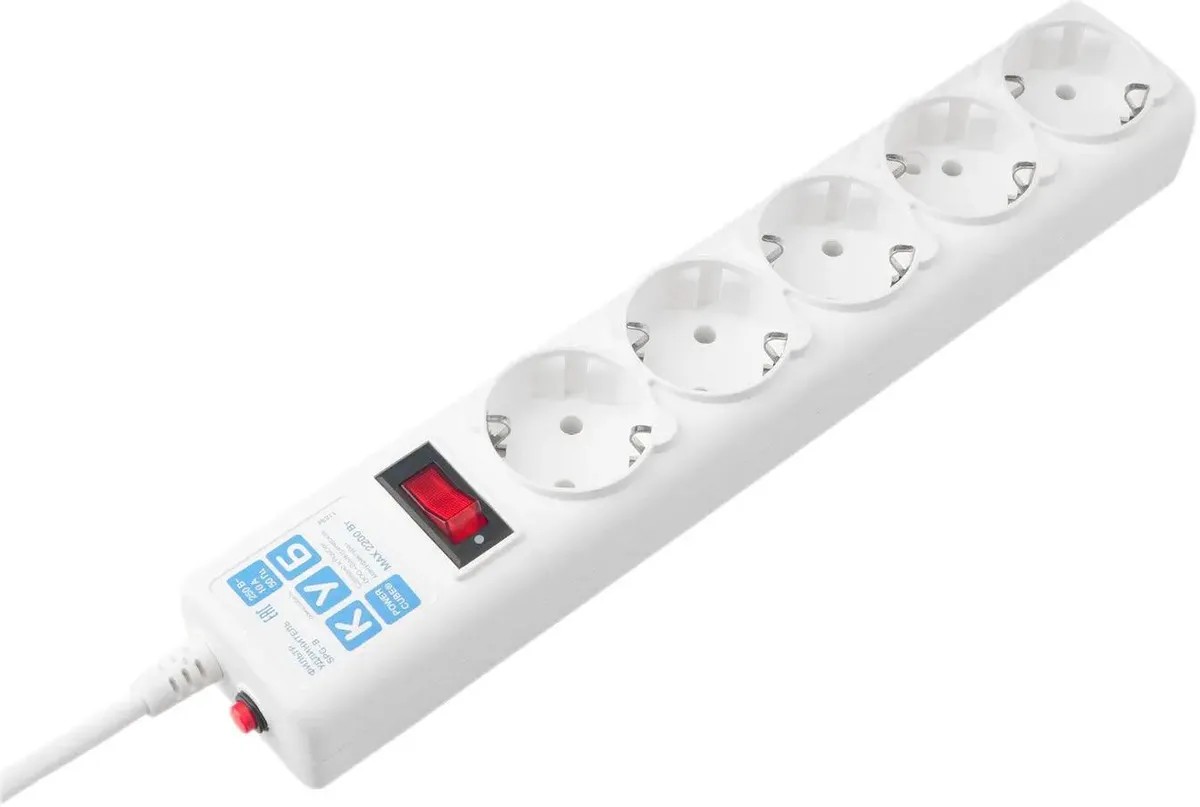 картинка Сетевой фильтр 1,9 м, PowerCube, 5 розеток, White (SPG-B-6-White) от магазина КомпьютерЦентр