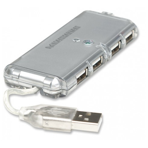 картинка HUB USB Manhattan Hi-Speed Classic Desing 4-port (160599) от магазина КомпьютерЦентр