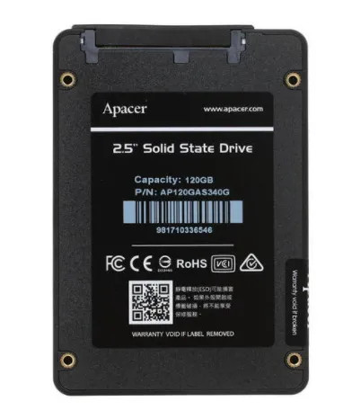 картинка SSD накопитель 120 Гб 2.5'' Apacer AS340 SATAIII (AP120GAS340G-1) от магазина КомпьютерЦентр