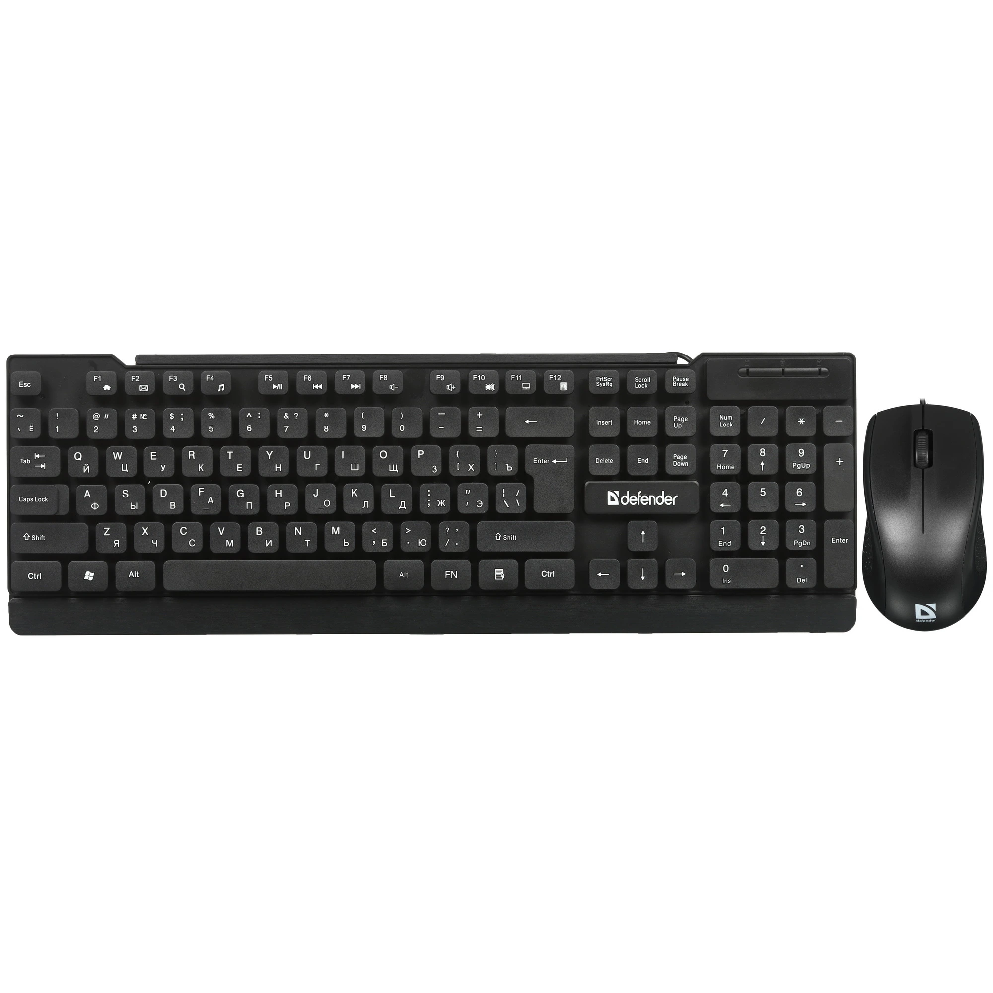 картинка Комплект Defender York C-777 проводной, USB, чёрный (Клавиатура + мышь) 45779 от магазина КомпьютерЦентр