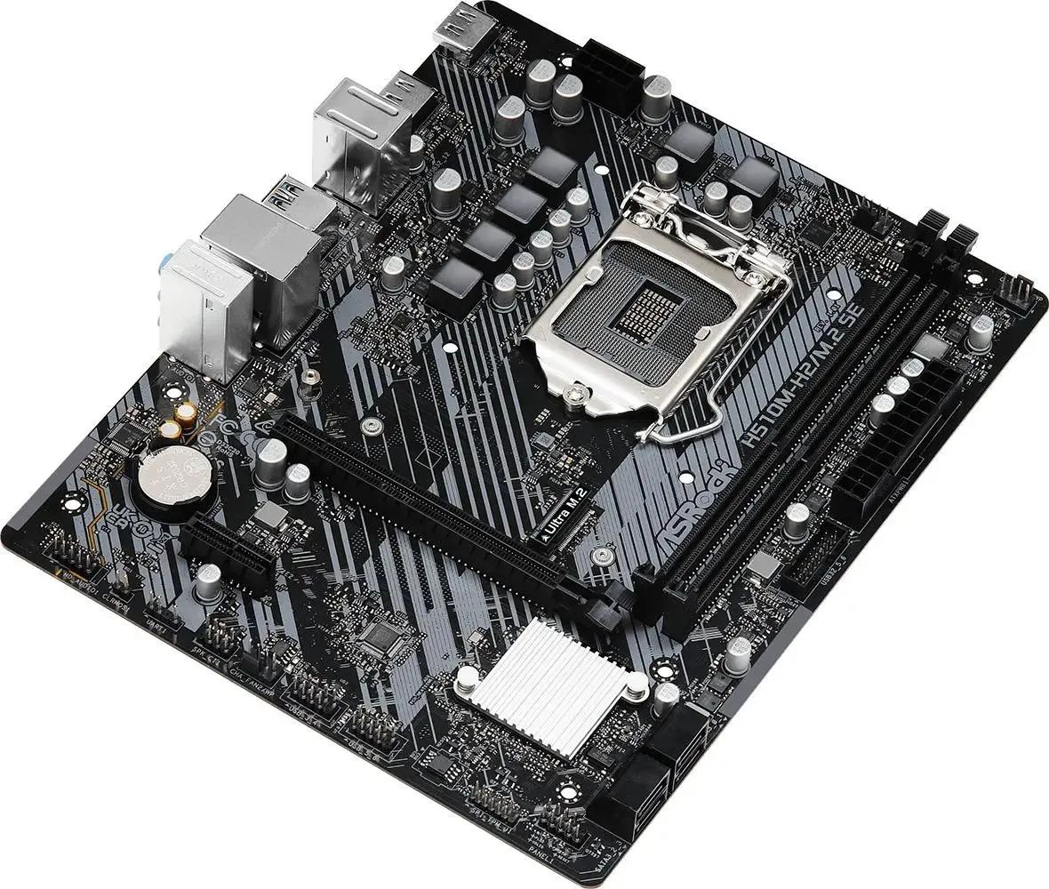 картинка Материнская плата Asrock H510M-H2/ M.2 SE, LGA 1200, Intel H470, 2xDDR4, mATX от магазина КомпьютерЦентр
