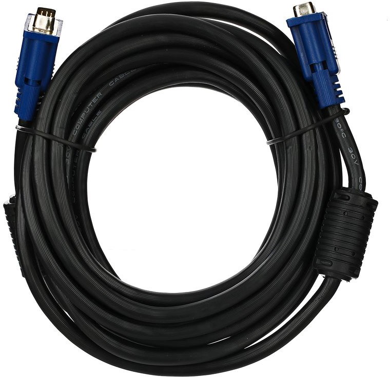 картинка Кабель VGA VCOM SVGA card 5m 2-filters (VVG6448-5MO) от магазина КомпьютерЦентр