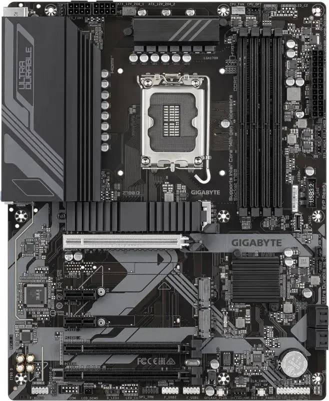 картинка Материнская плата Gigabyte Z790D LGA 1700, Intel Z790, 4xDDR5-5600 МГц, 3xPCI-Ex16, 3xM.2, Standard-ATX от магазина КомпьютерЦентр
