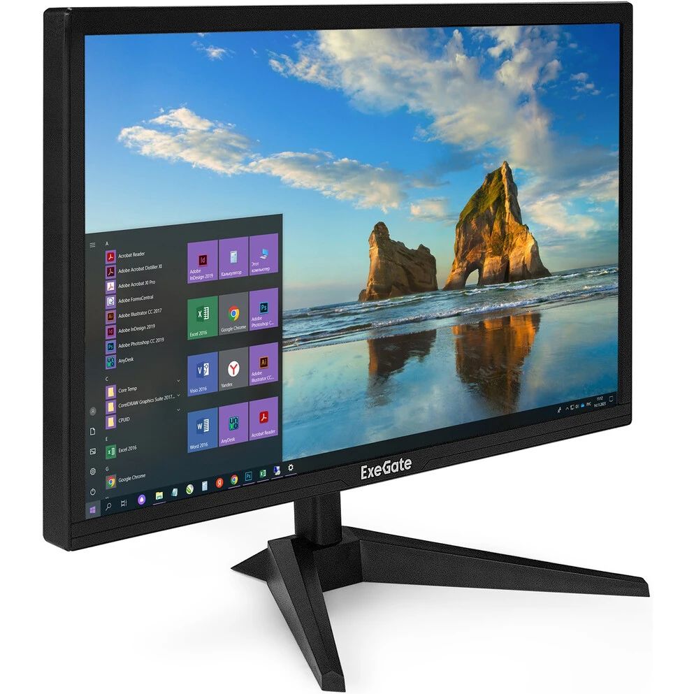 картинка Монитор 21.5'' ExeGate EX297376RUS EV2200A VA 1920x1080, 75Гц, 16:9, 200cd/ m, 5ms, HDMI, VGA, черный от магазина КомпьютерЦентр