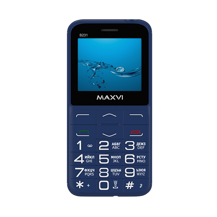 картинка Телефон мобильный Maxvi B231 Blue 2.31'' от магазина КомпьютерЦентр